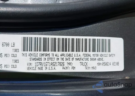 2010 Dodge Ram 1500 Slt/Sport/Trx from USA, damaged, VIN 1D7RV1GT1AS217826